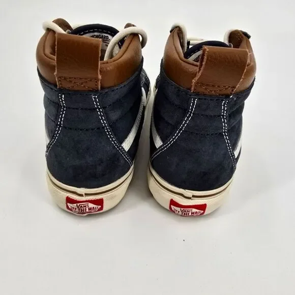 Vans Mens Sk8 High-Top Leather Sneakers Scotchgard Fleece Lined Size M 6 W 7.5 - Picture 3 of 8